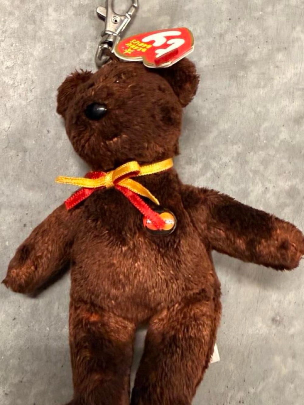 Ty Brown Bear Keychain mastercard exclusive